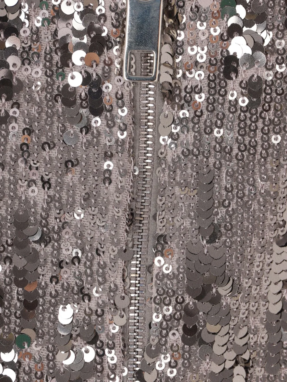 Elie Saab Sequin Scoop-neck Top In Gray