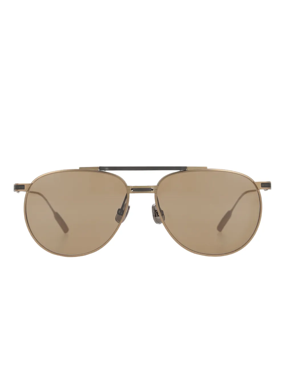 Brunello Cucinelli round pilot sunglasses - Giallo