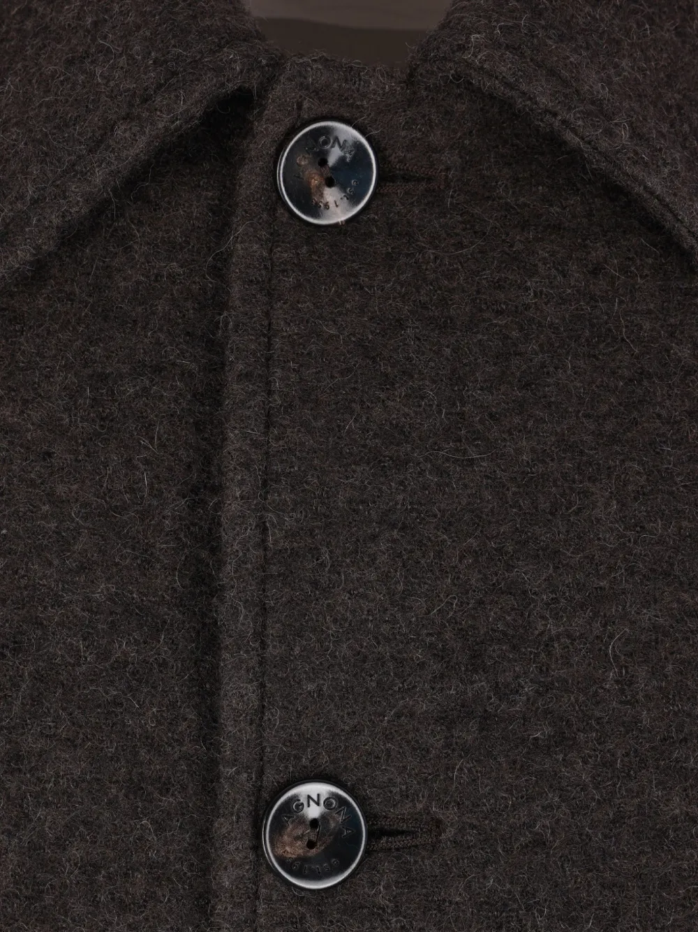 Agnona Button Fastening Jacket In Brown