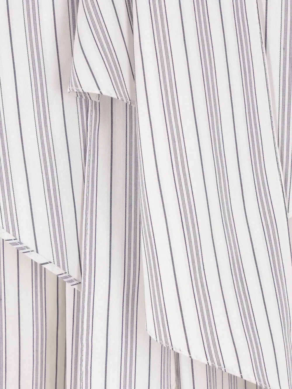 phaeonia Blouse met pofmouwen en sjaalkraag Wit