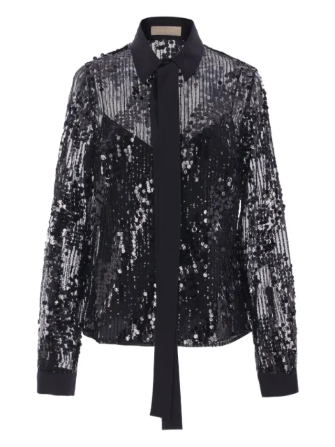 Elie Saab sequinned tulle shirt