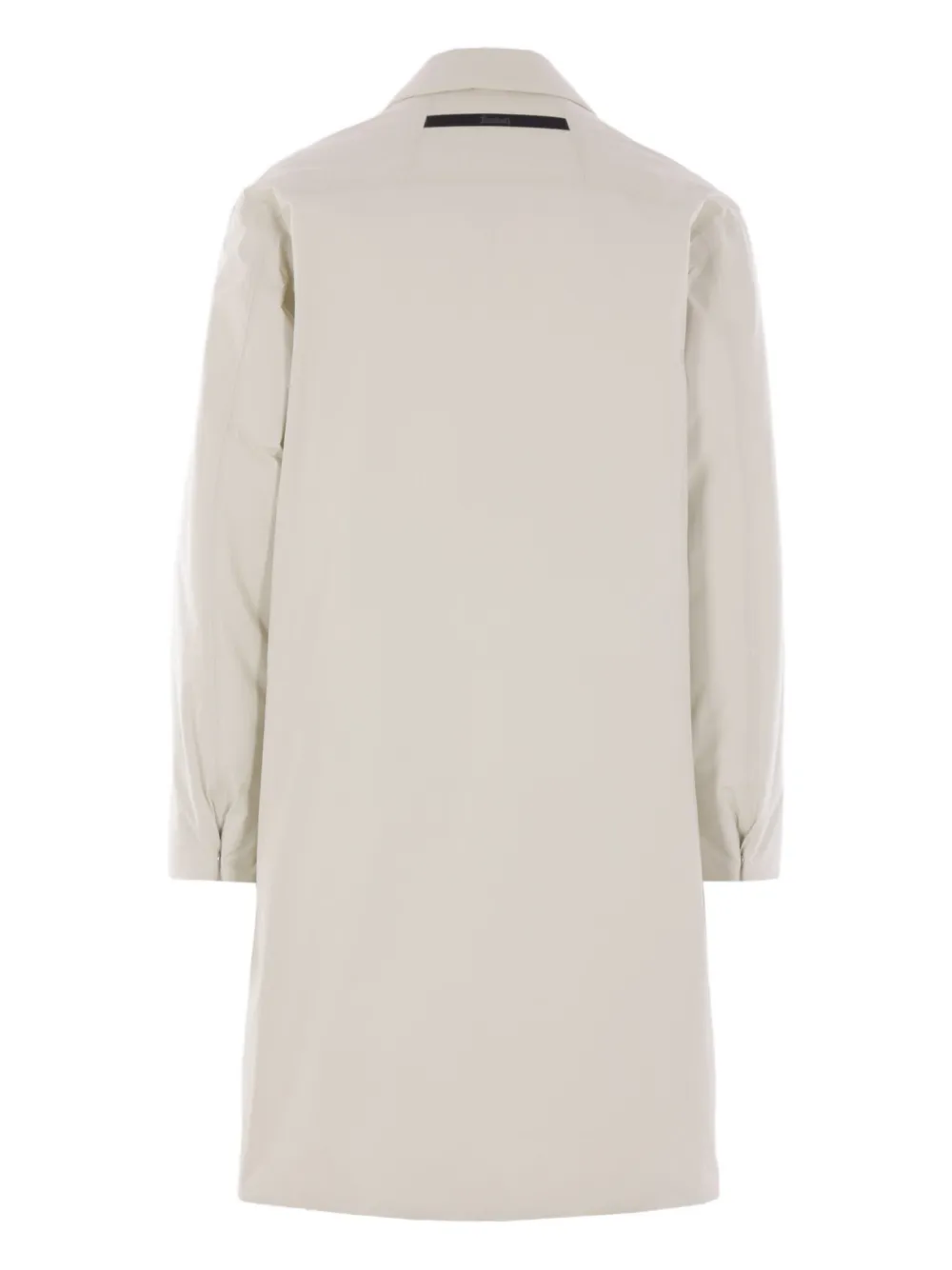 Laminar Pointed-collar Zip Coat In Neutral