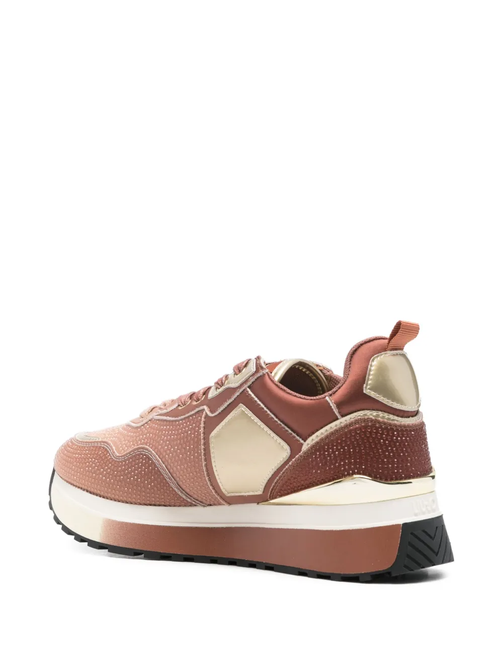 LIU JO Sneakers met plateauzool en logoplakkaat Roze