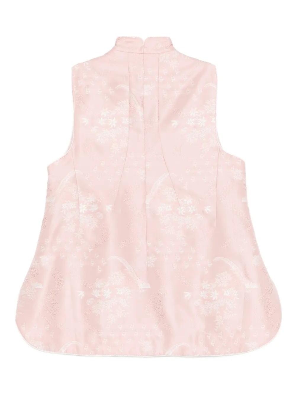 Shiatzy Chen Scape-of-curve Embroidered Gilet In Pink