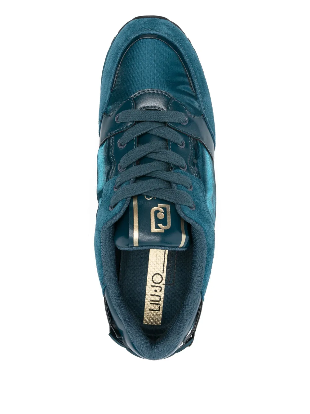 LIU JO leather panelled sneakers Blue