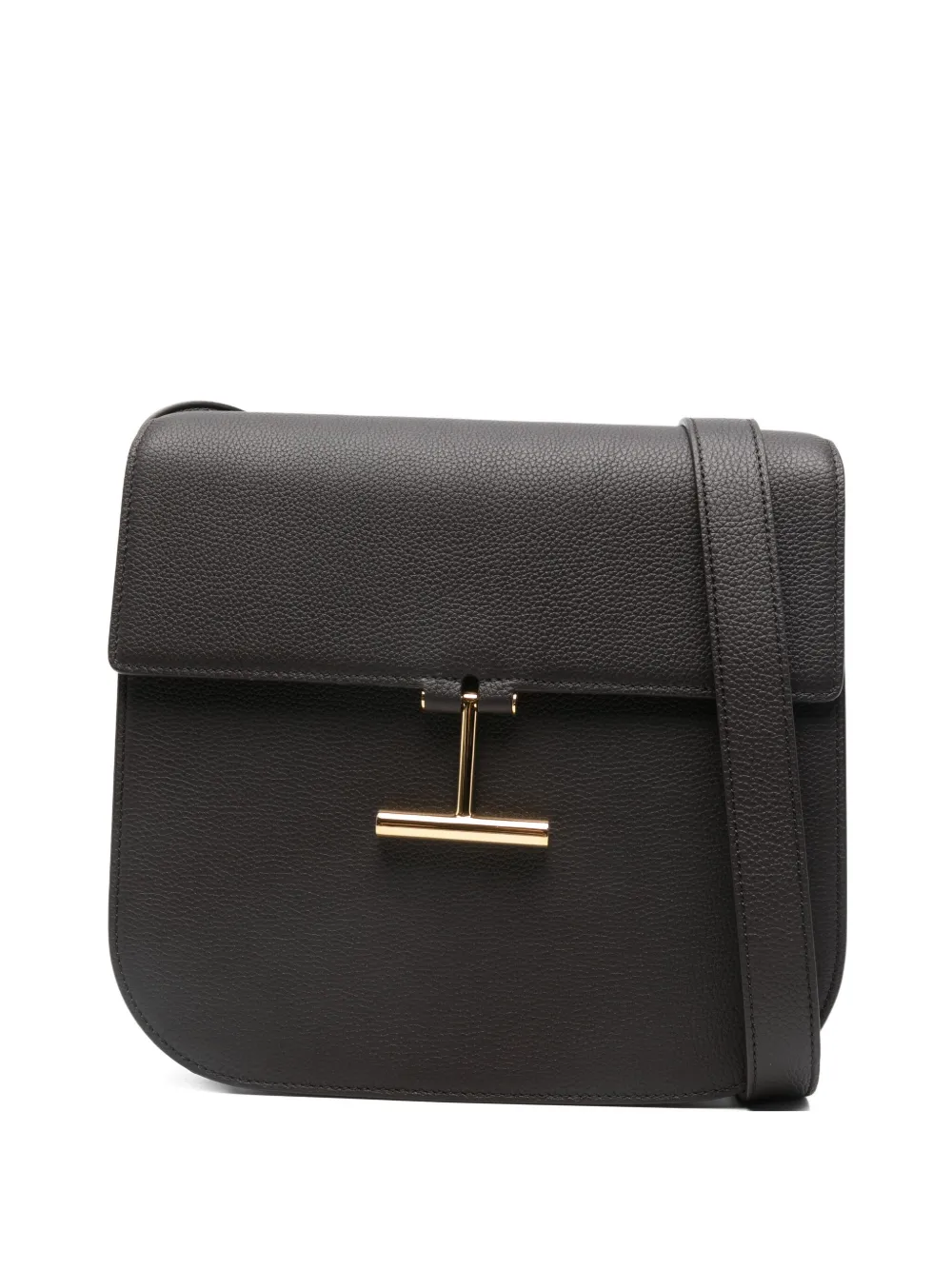 Tom Ford Medium Tara Grain Leather Cross Body Bag In Brown