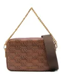 Michael Kors monogram-pattern crossbody bag - Brown