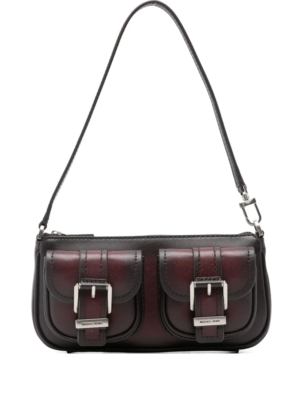 Michael Kors Buckle-detail Flap Shoulder Bag In Red