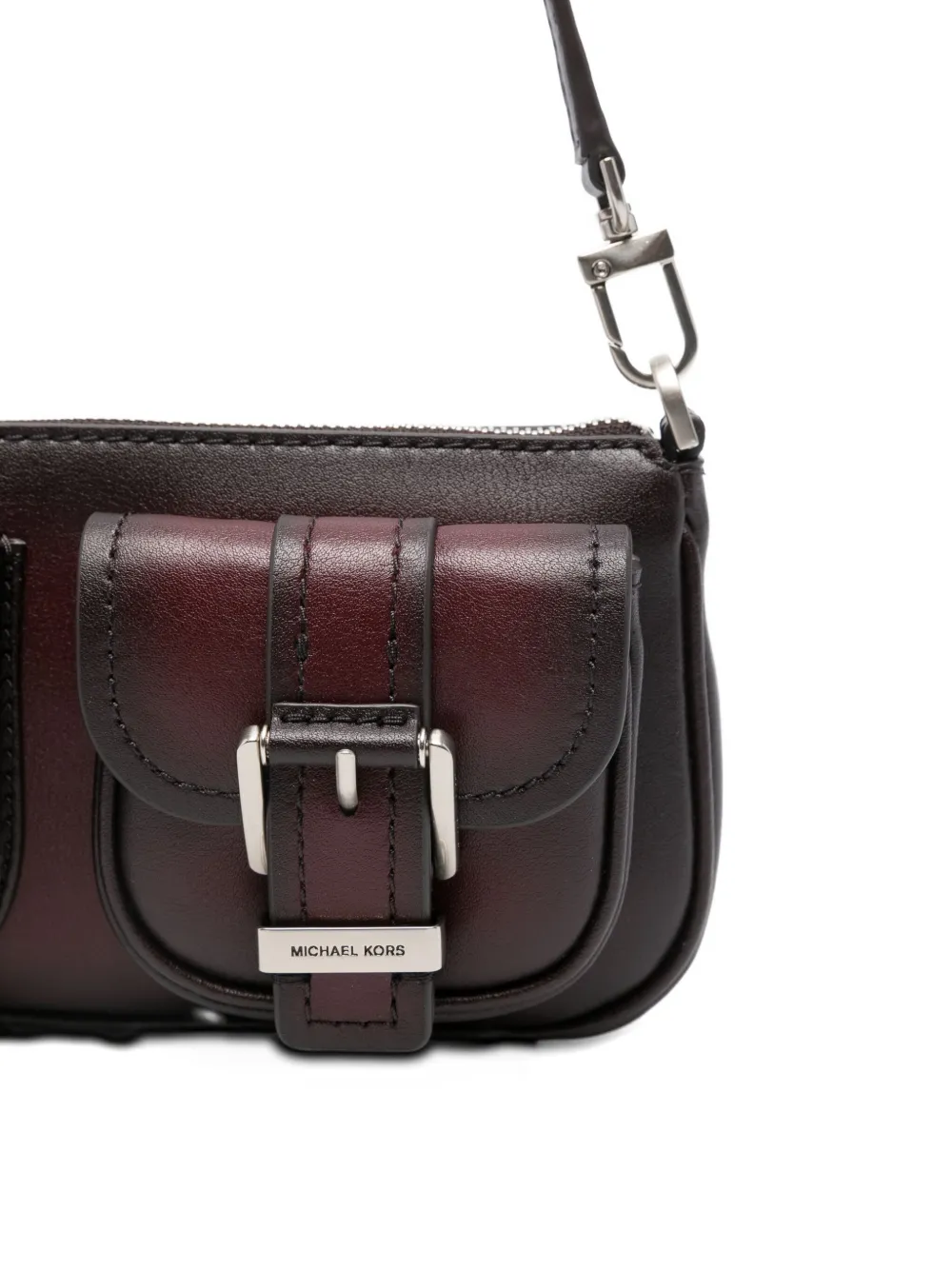 Michael Kors Buckle-detail Flap Shoulder Bag In Red