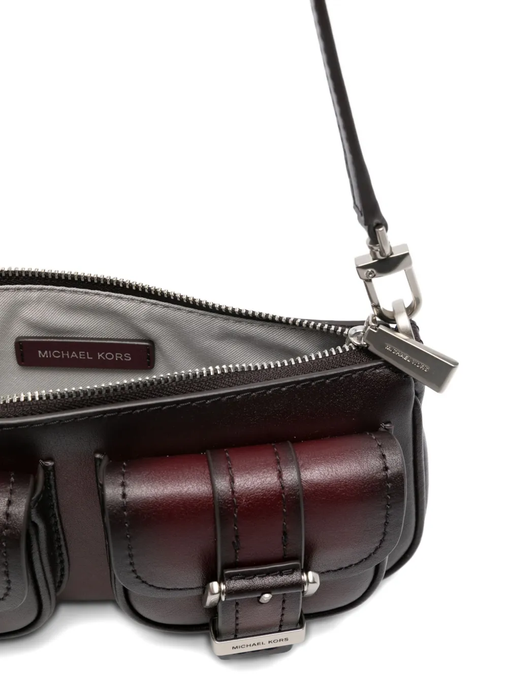 Michael Kors Buckle-detail Flap Shoulder Bag In Red