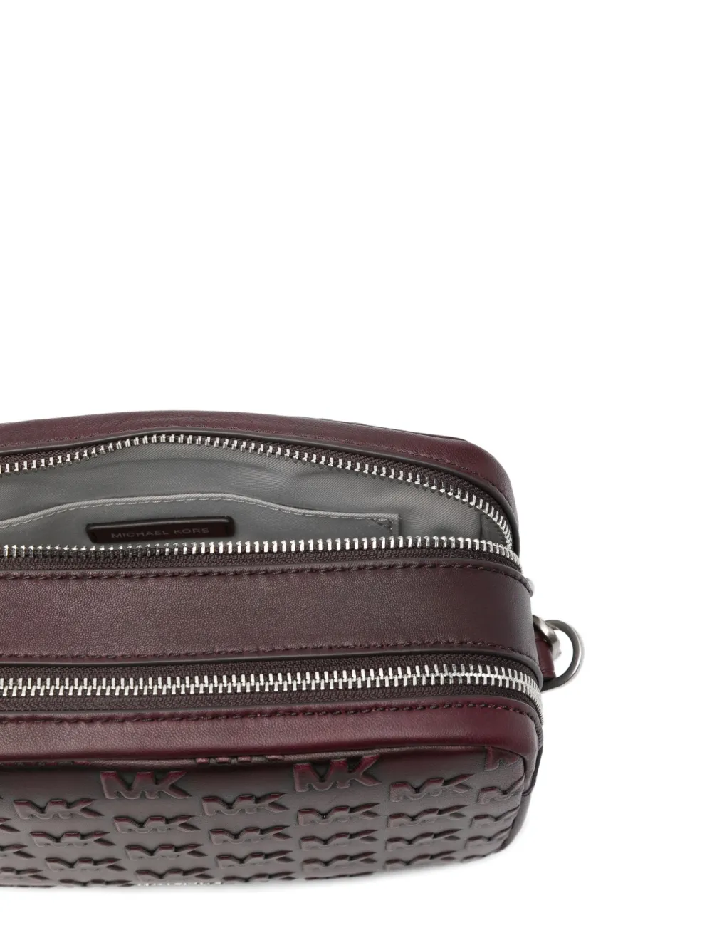 Michael Kors Logo-plaque Chain-strap Shoulder Bag In Burgundy