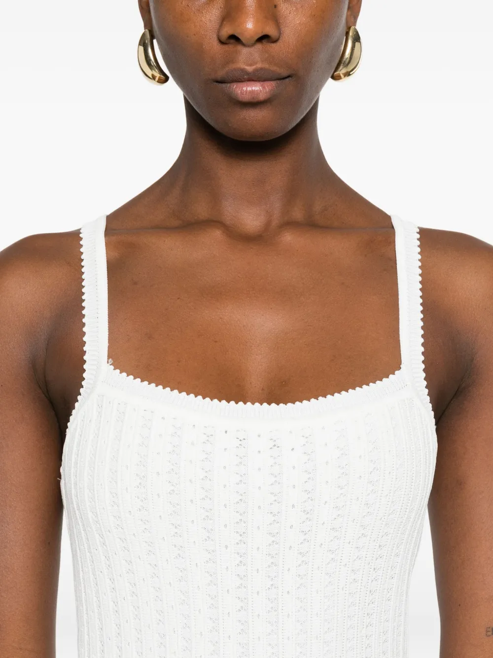 STAUD Mouwloze jurk Wit