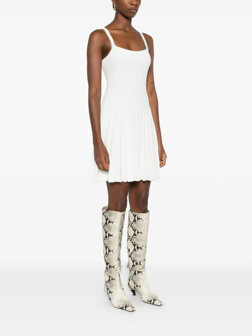 STAUD Mouwloze jurk Wit