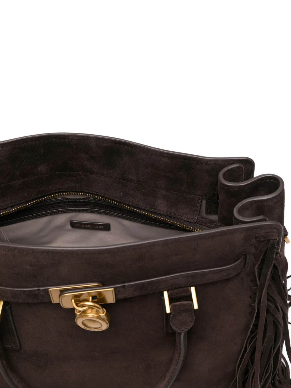 Michael Kors Fringed Tote Bag In Brown