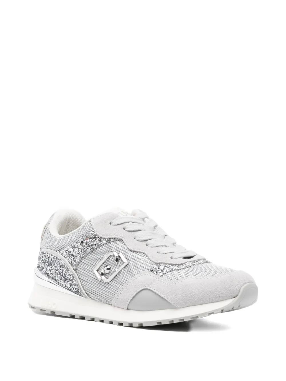 LIU JO glitter-panelled sneakers - Grijs
