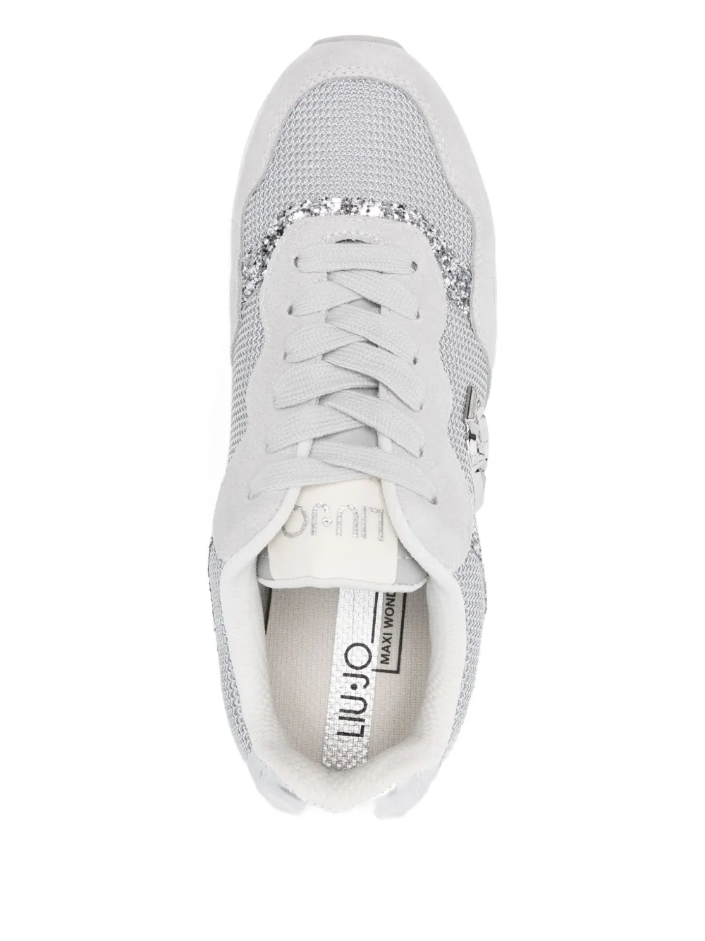 LIU JO glitter-panelled sneakers Grey