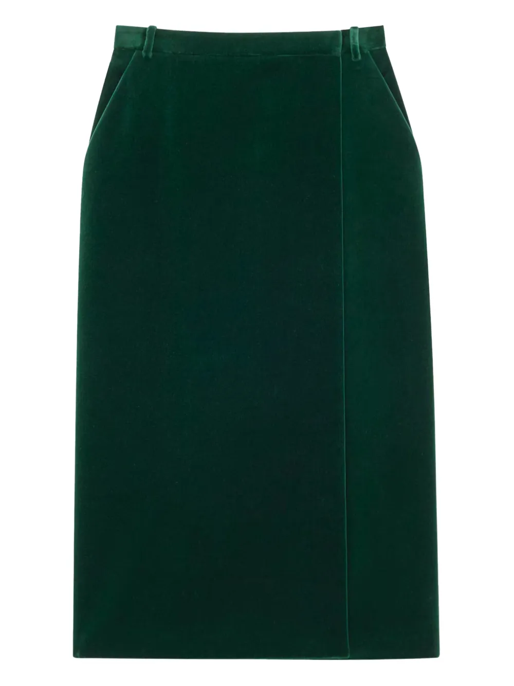 Saint Laurent velvet midi skirt | Green | Image 1