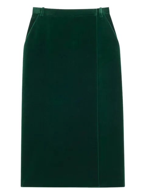 Saint Laurent velvet midi skirt