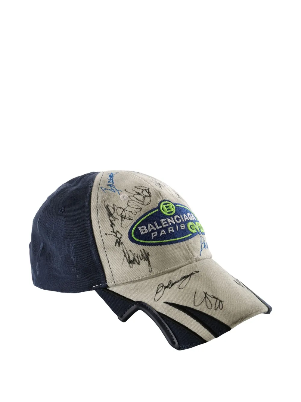 Balenciaga Scribble Logo Baseball Cap In Neutral