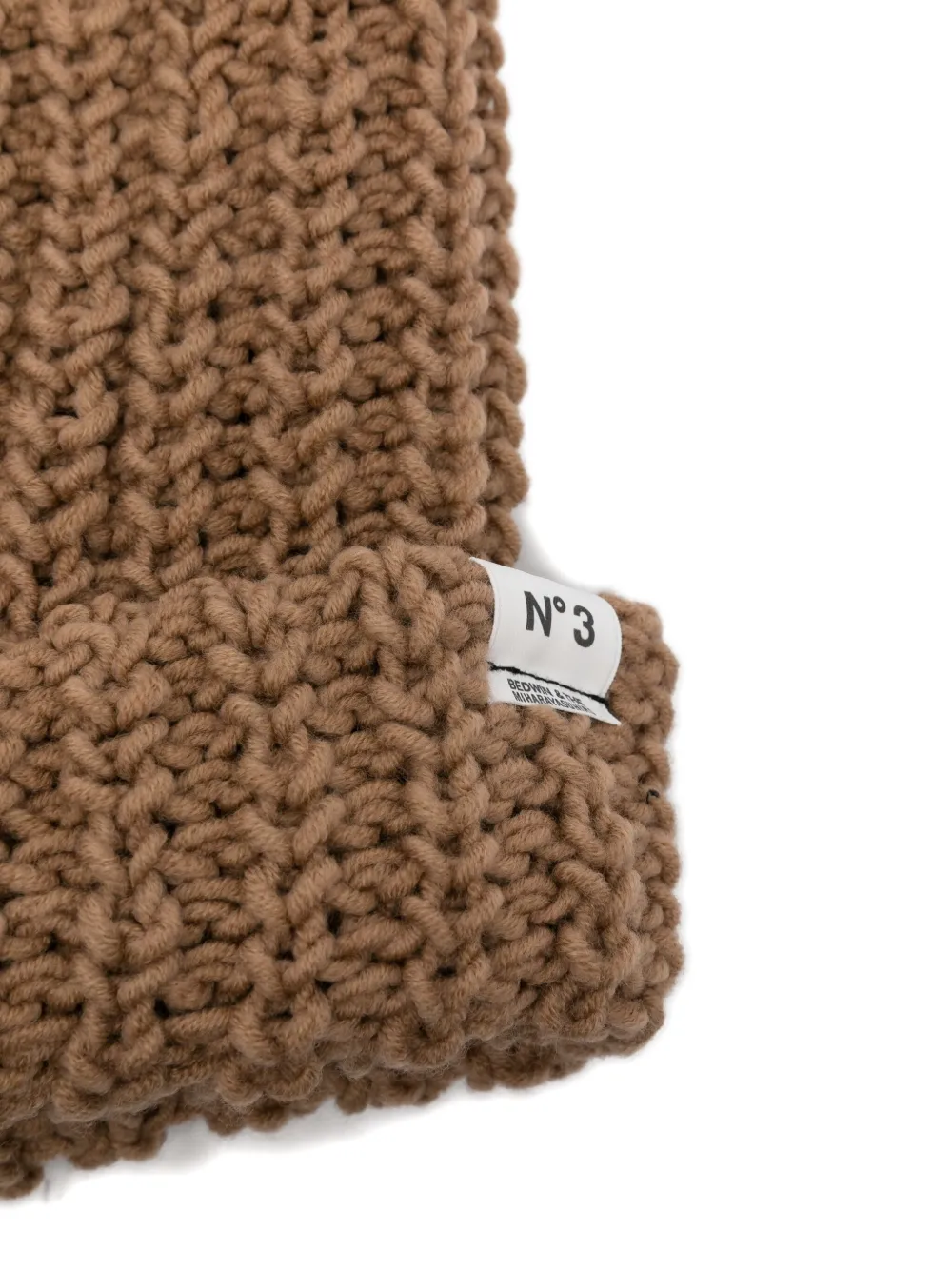 Maison MIHARA YASUHIRO Gebreide muts Beige