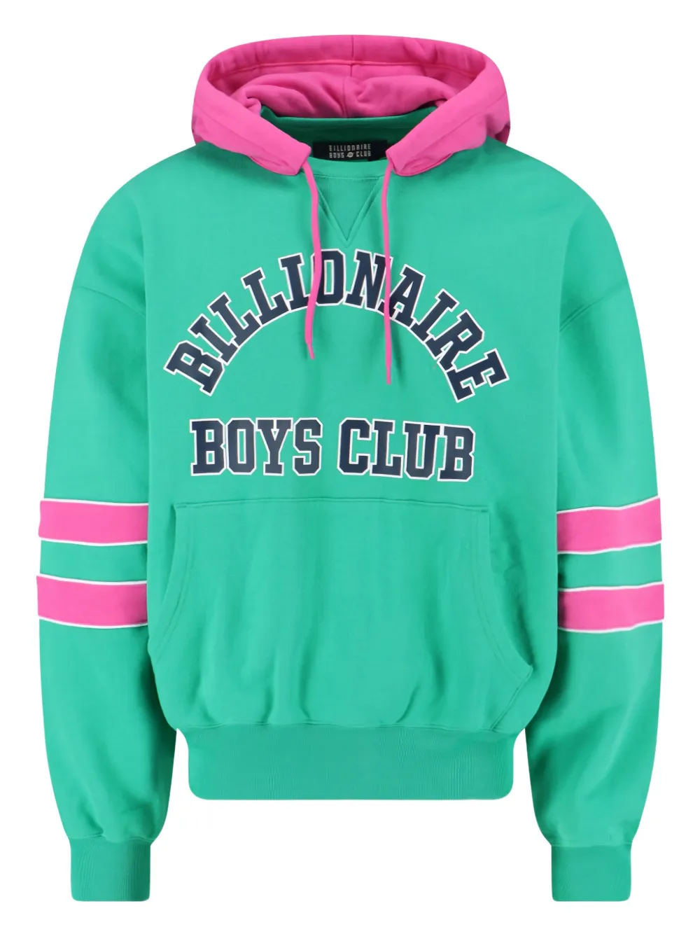 Billionaire Boys Club logo-embroidered pink-lined hoodie | Green | Image 1