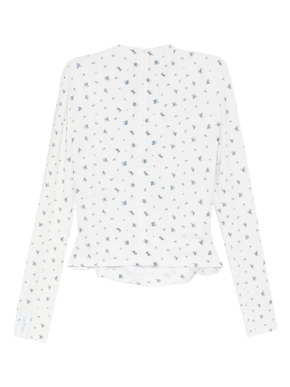 Rokh Floral-print Knot-detail Blouse In White
