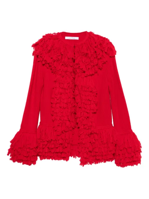 Rokh ruffled fringe cardigan
