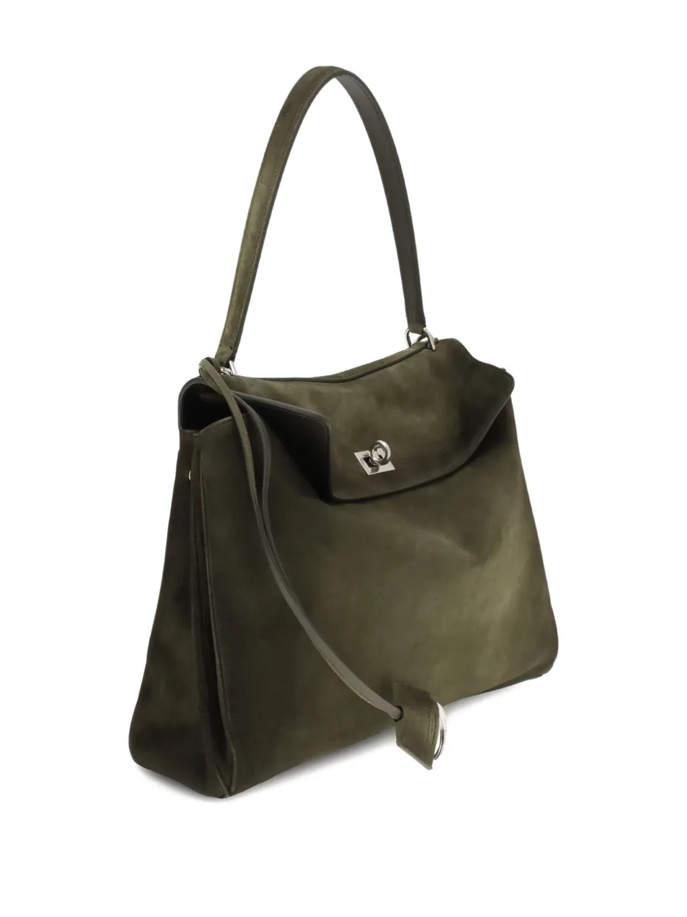 Balenciaga Medium Rodeo suède schoudertas met handgreep - Groen