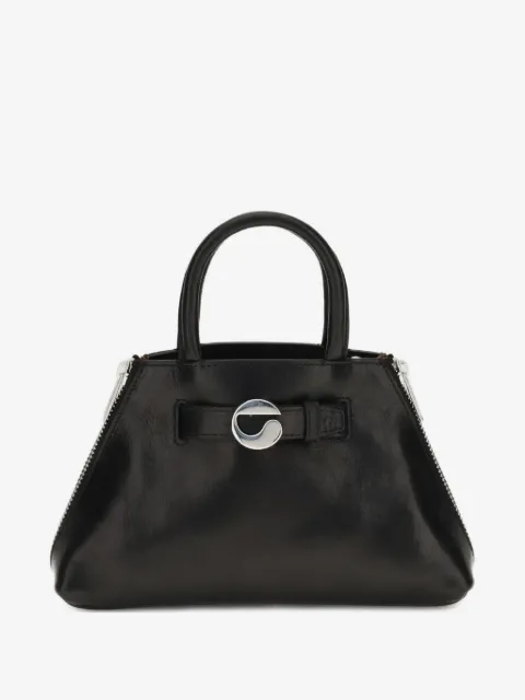 Coperni Mini Data zip-detail leather tote bag