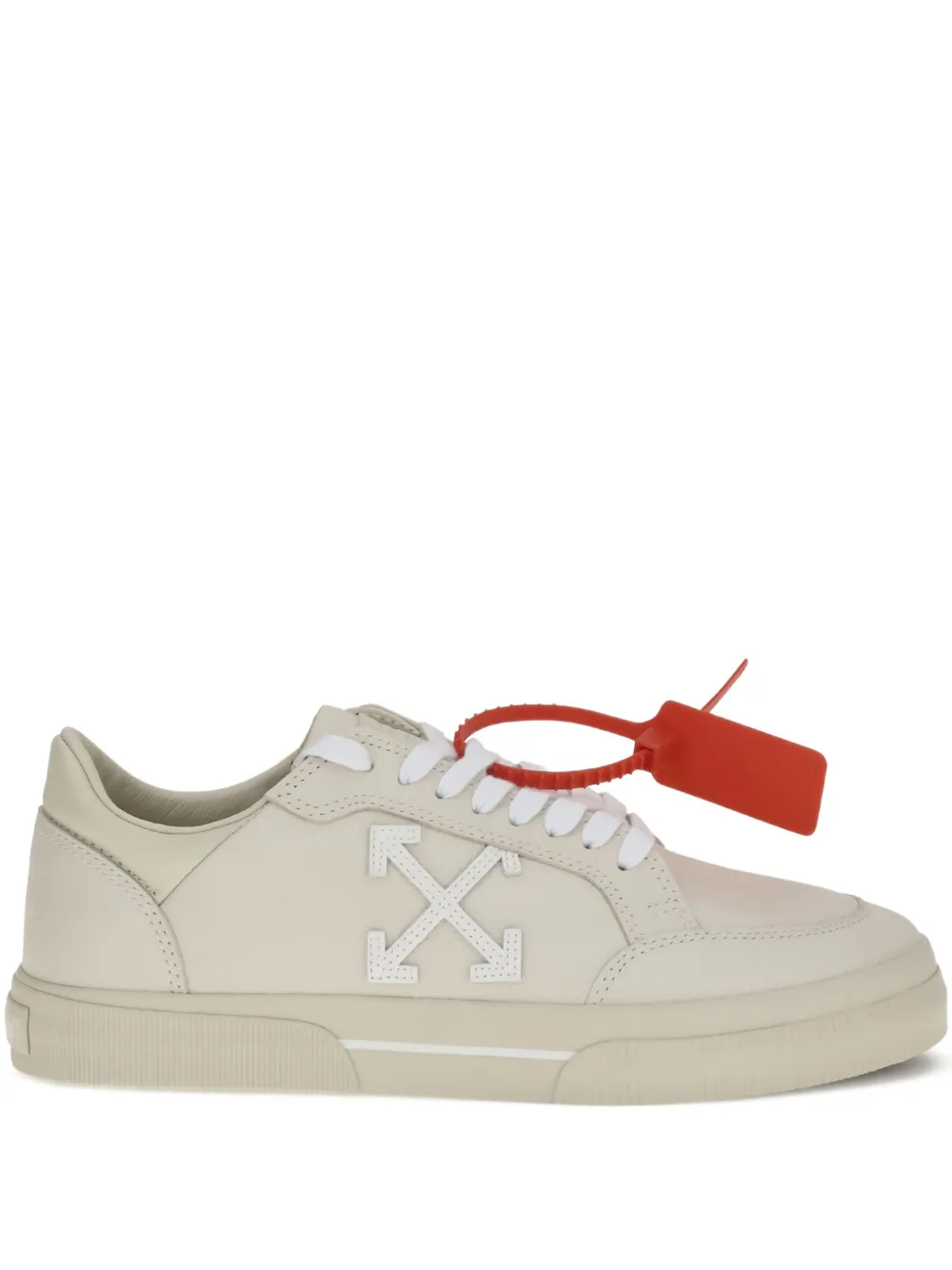 Off-white Vulcanized Arrow-logo Low Sneakers In White