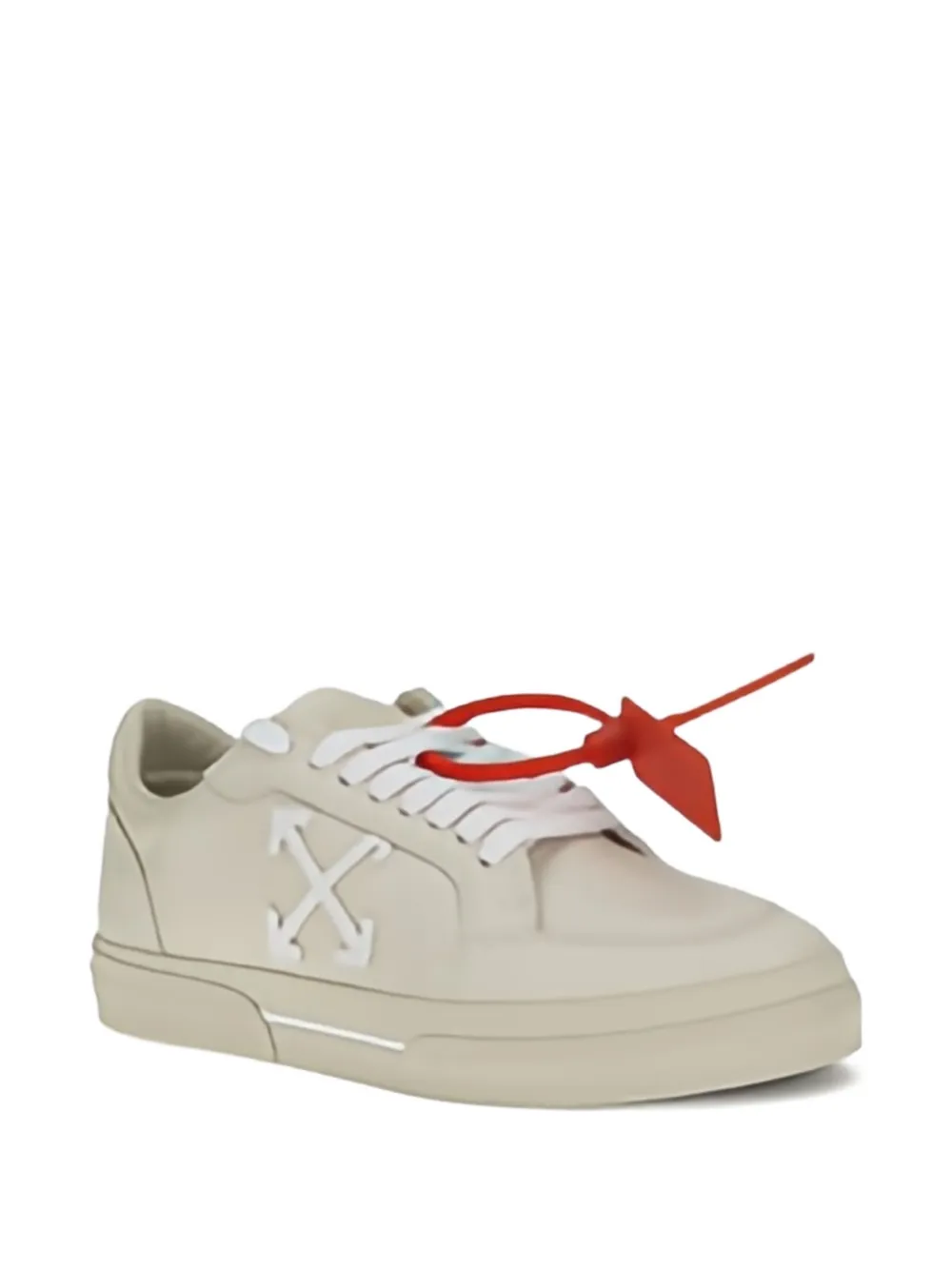 Off-white Vulcanized Arrow-logo Low Sneakers In White