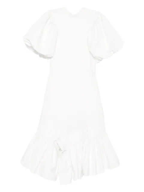Rokh puff-sleeve ruffled dress