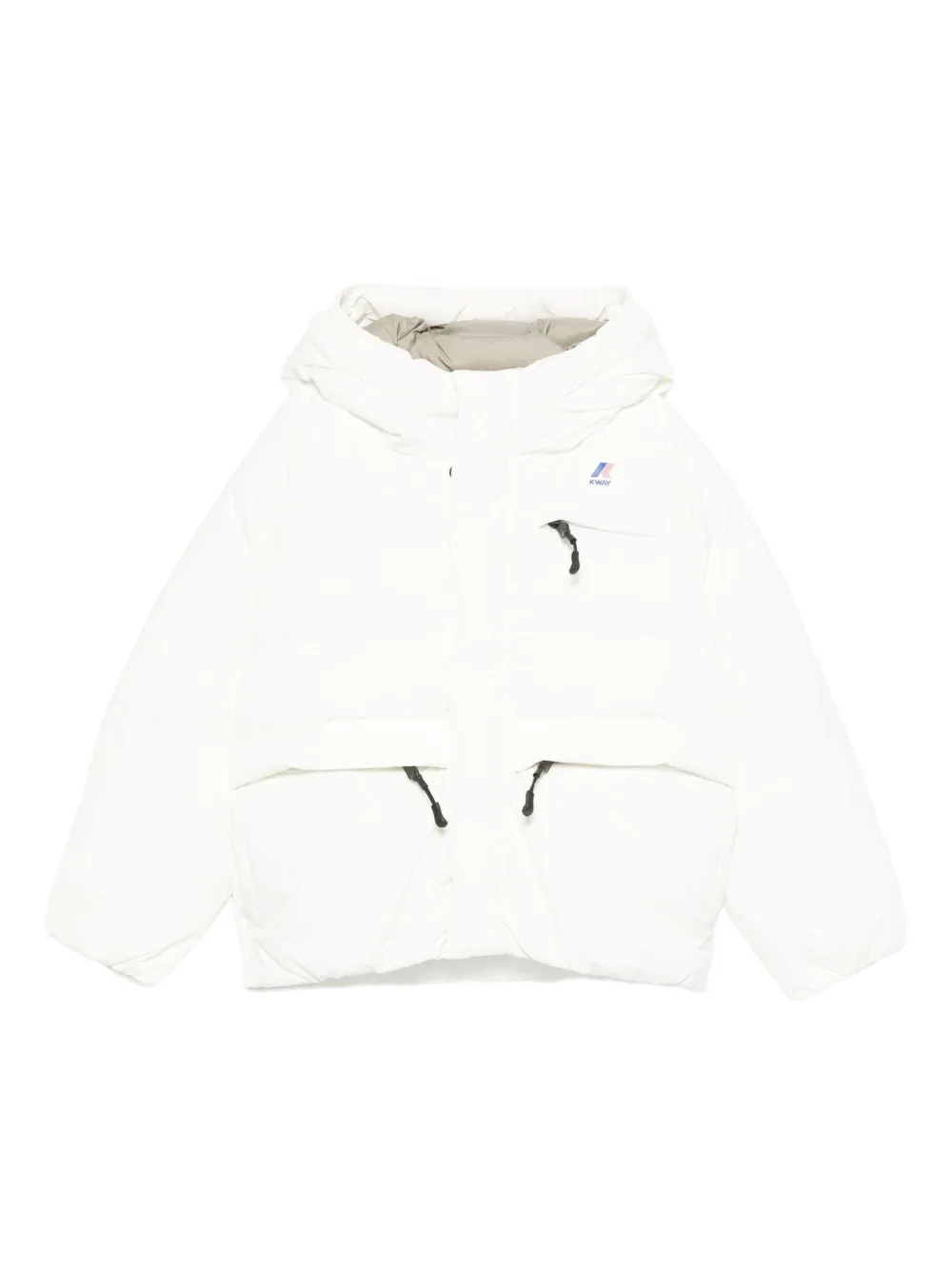 K Way Kids hooded puffer jacket | White | Image 1