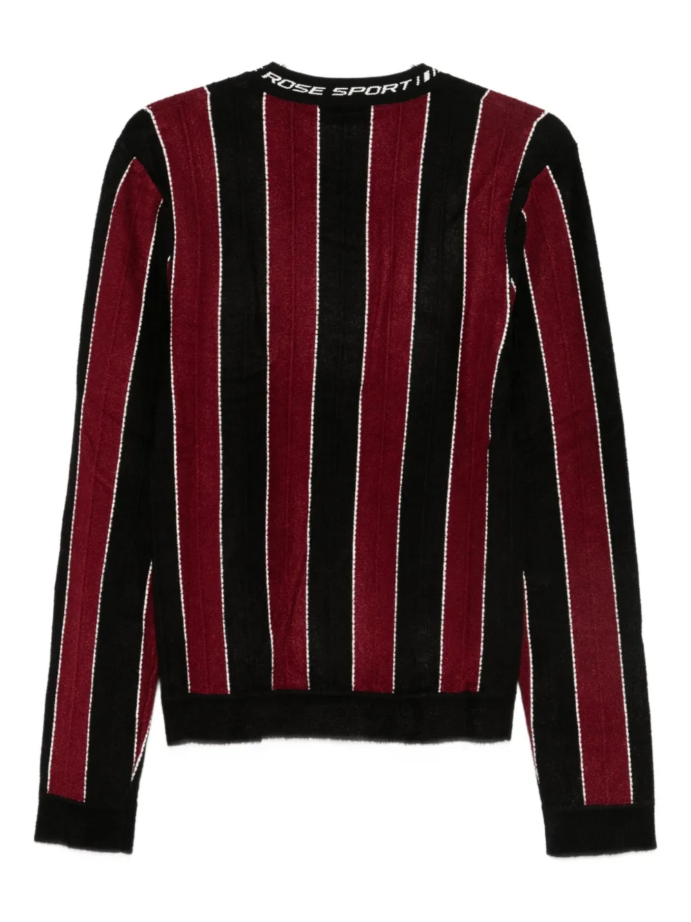 Martine Rose Striped Logo-print Sweater In Black