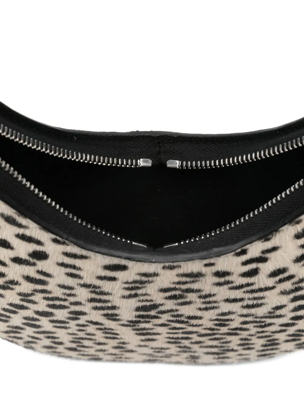Coperni Animal Print Top Handle Shoulder Bag In Black