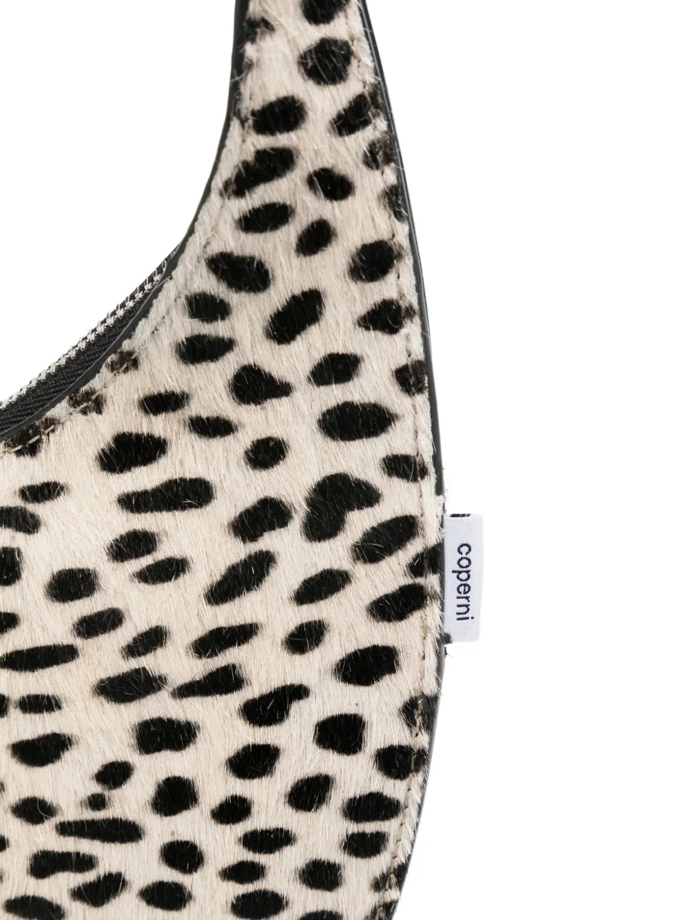 Coperni Animal Print Top Handle Shoulder Bag In Black