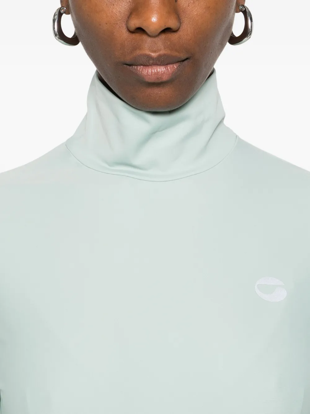 Coperni High-neck Long-sleeved Top In Blue