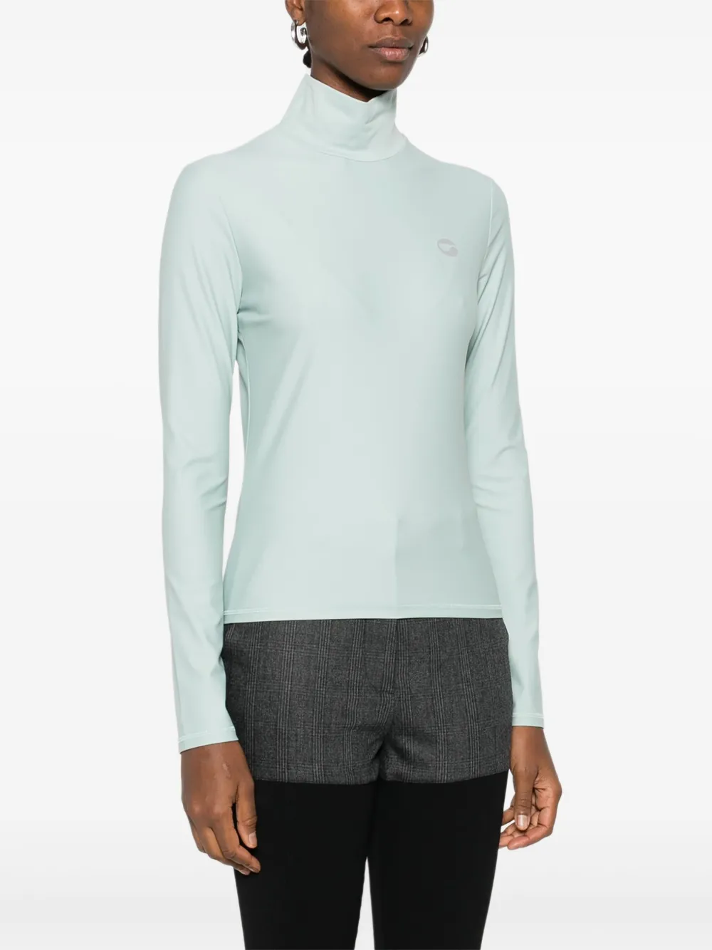 Coperni High-neck Long-sleeved Top In Blue