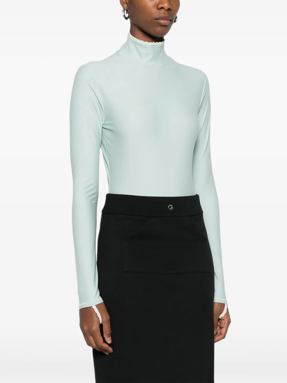Coperni Long-sleeved Bodysuit In Blue