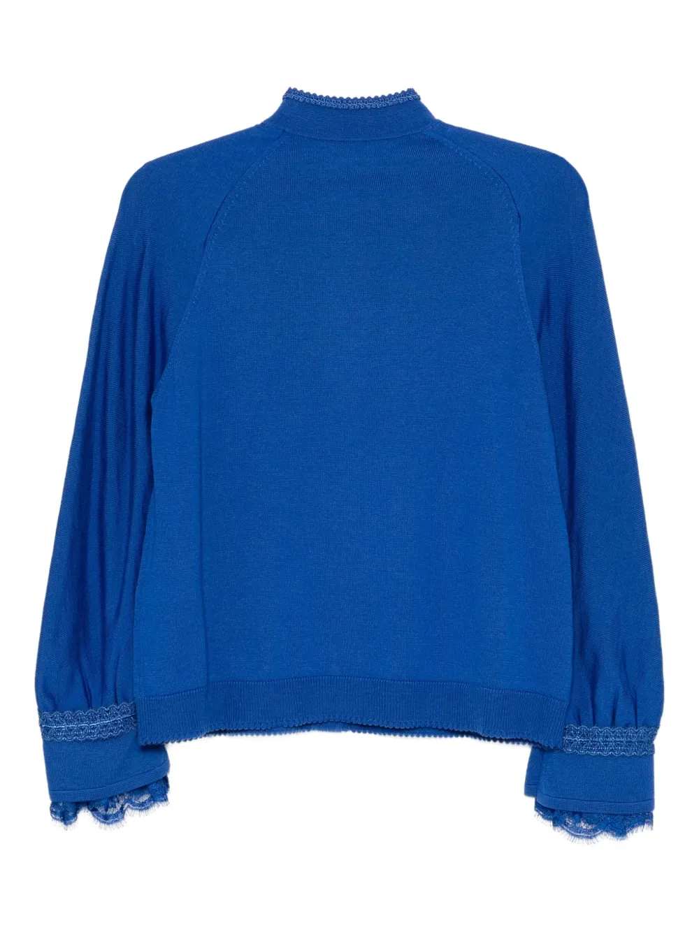 Shiatzy Chen Scape-of-curve Cardigan In Blue