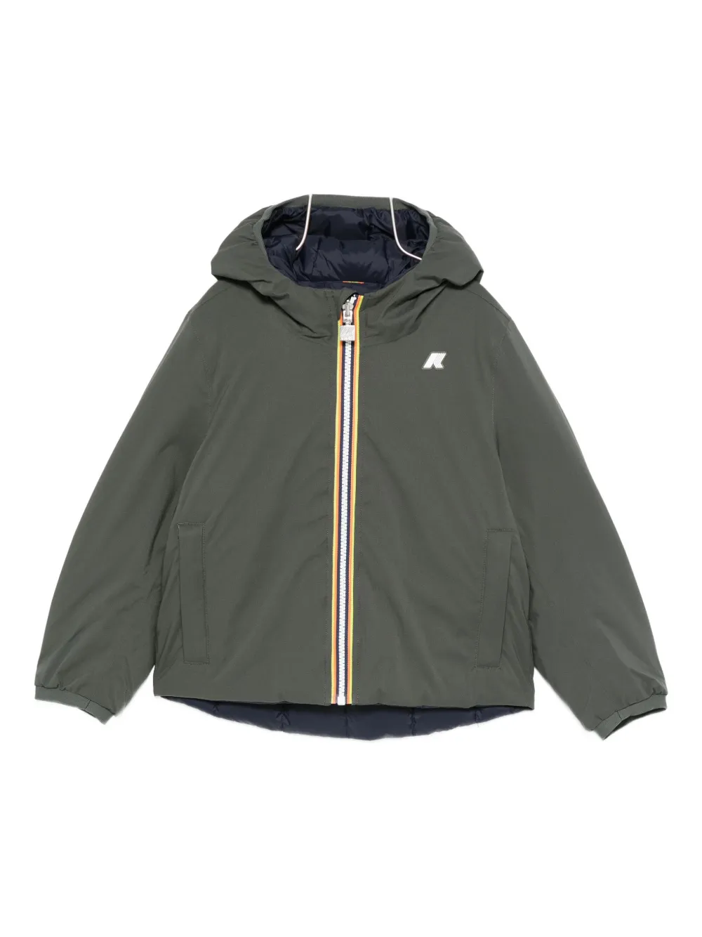 K Way Kids hooded zip-front jacket - Verde