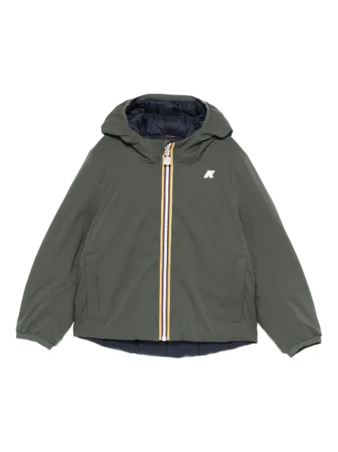 K Way Kids hooded zip-front jacket