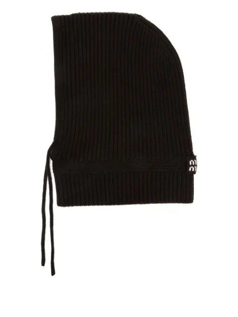 Miu Miu ribbed drawstring balaclava