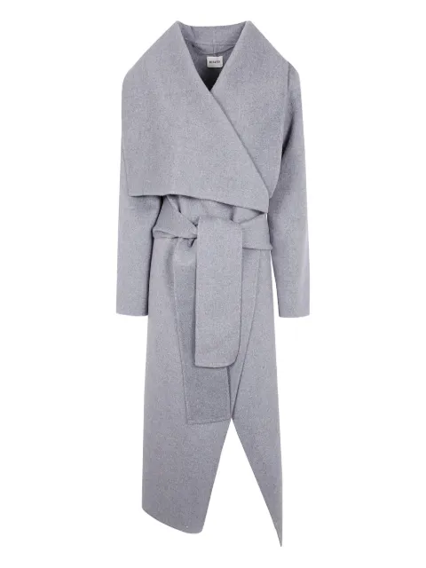 KHAITE wrap-belt wool coat