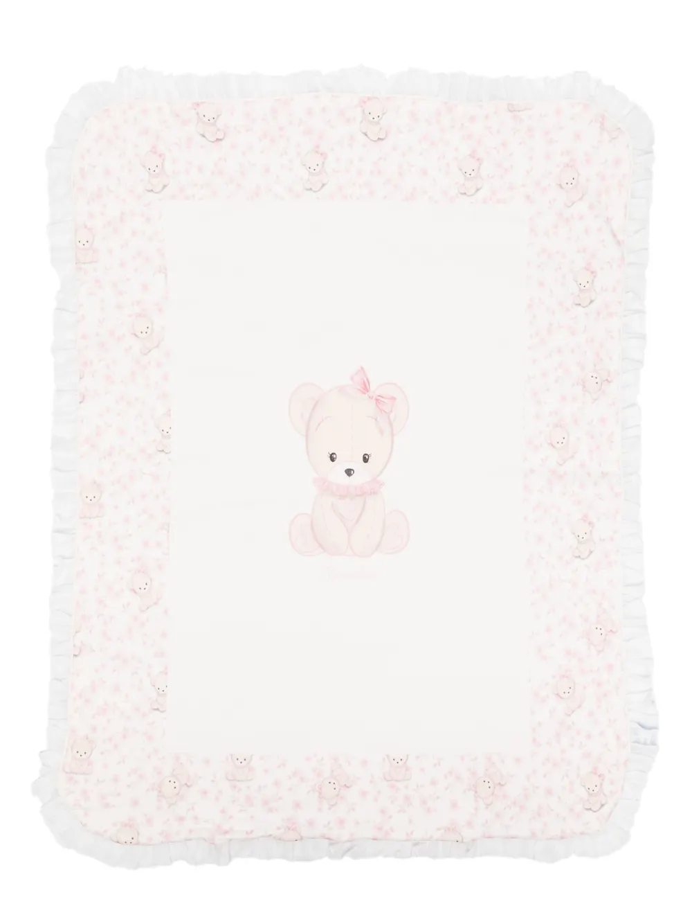Monnalisa Teddy-print Blanket In White