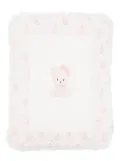 Monnalisa teddy-print blanket - White