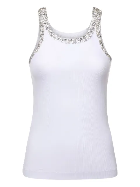 PINKO embellished ribbed top