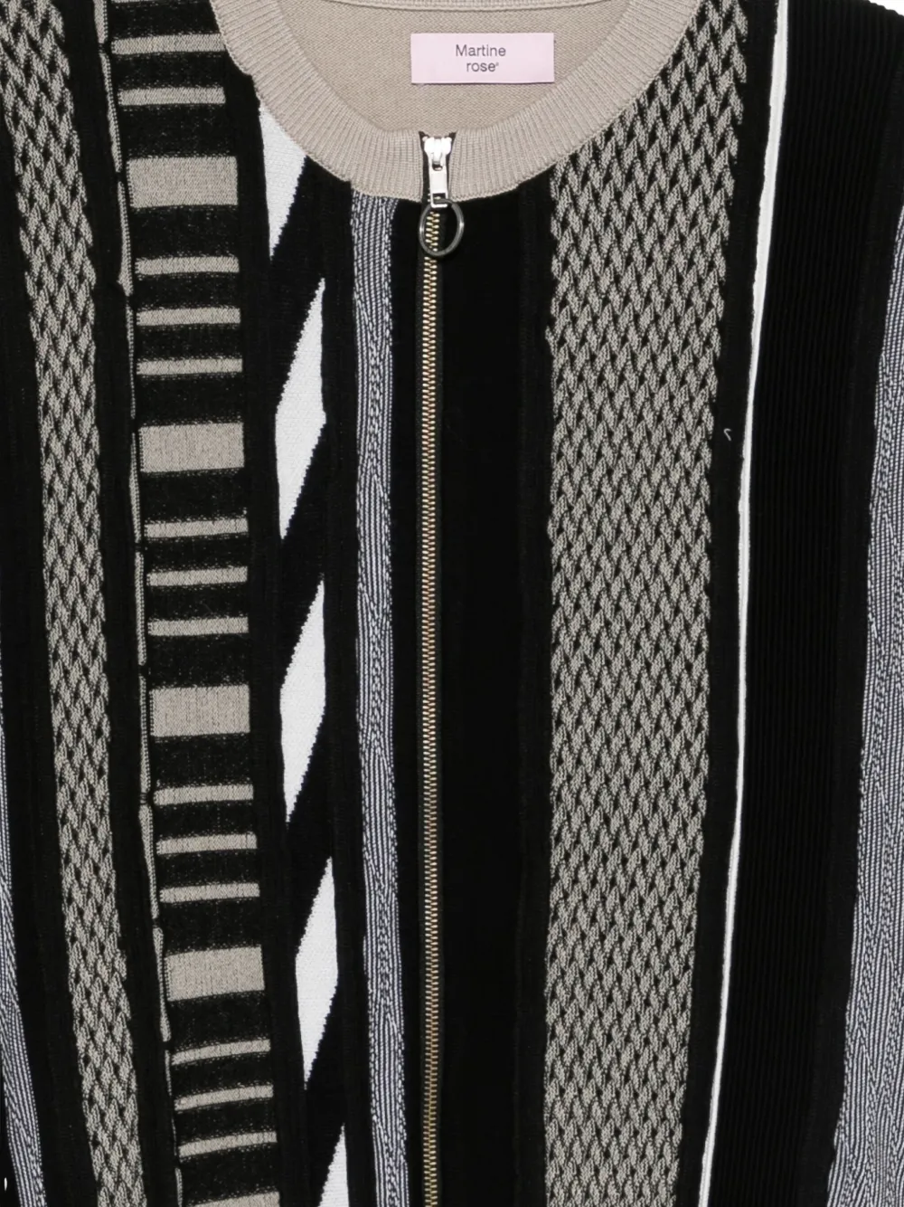 Martine Rose Striped Zip-up Cardigan In Multi