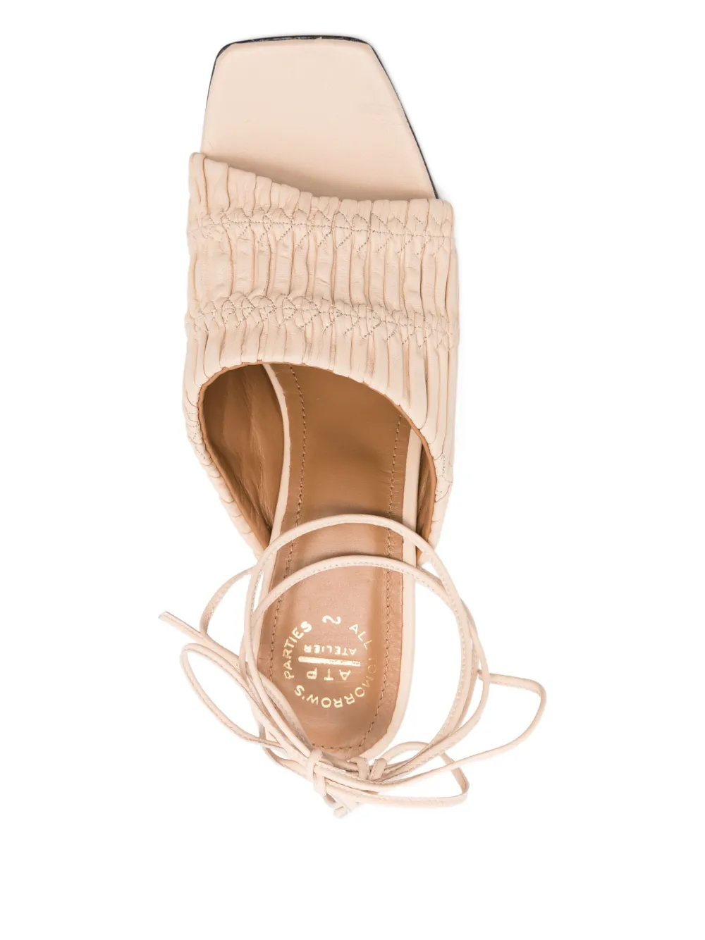 ATP Atelier Sandalen met plissé-effect Beige