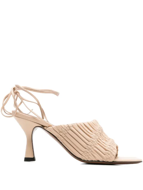 ATP Atelier plissé-effect leather sandals